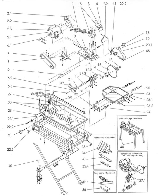 CC900TE Saw Exploded View