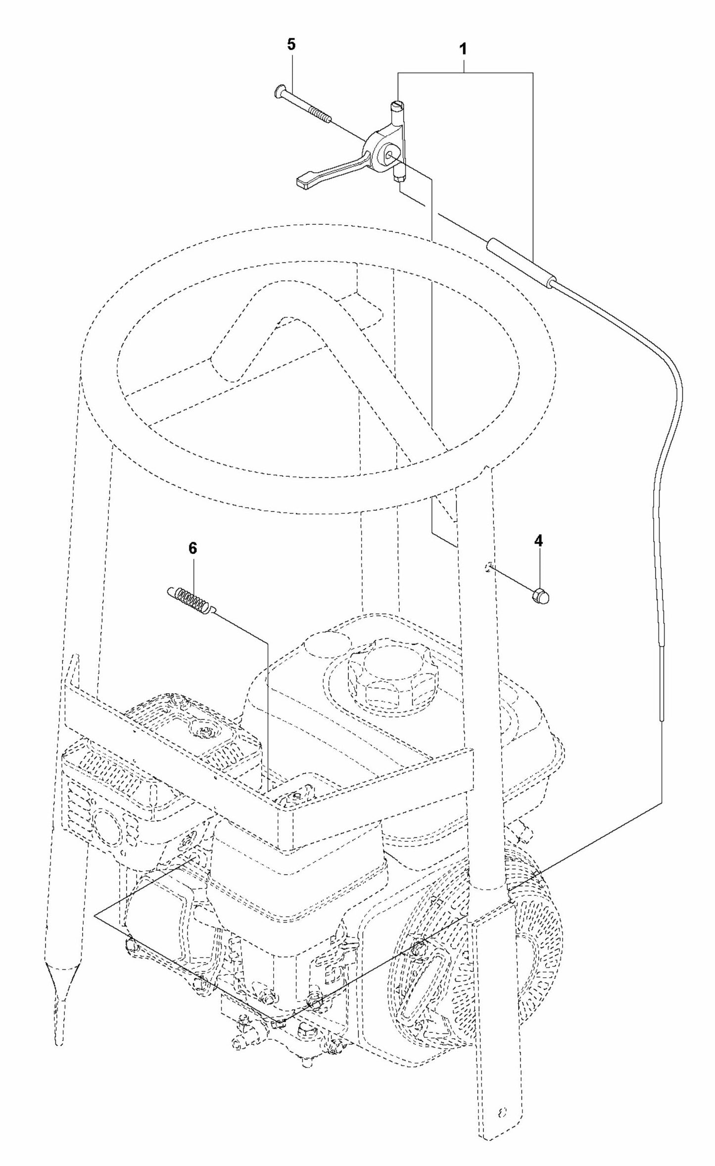 LX 90 Throttle Control Assembly Parts by Husqvarna