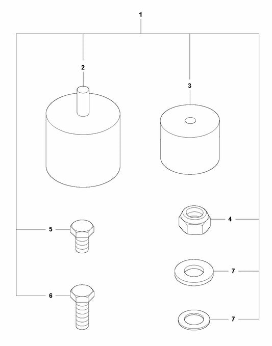 LX 90 Shock Absorber Repair Kit Assembly Parts by Husqvarna