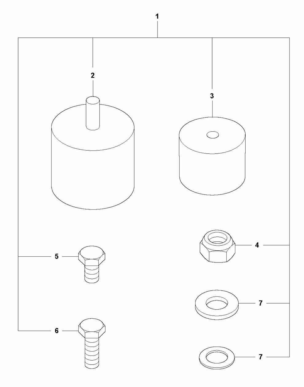 LX 90 Shock Absorber Repair Kit Assembly Parts by Husqvarna