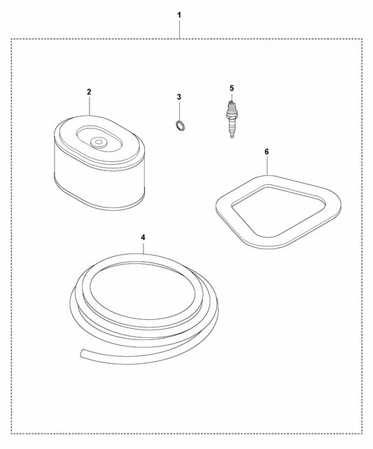 LX 90 Service Kit- Honda GX 160 UT2 SXS4 OH Assembly Parts by Husqvarna