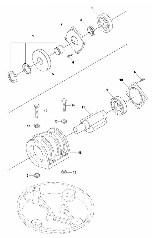 LX 90 Eccentric Elements Assembly Parts by Husqvarna