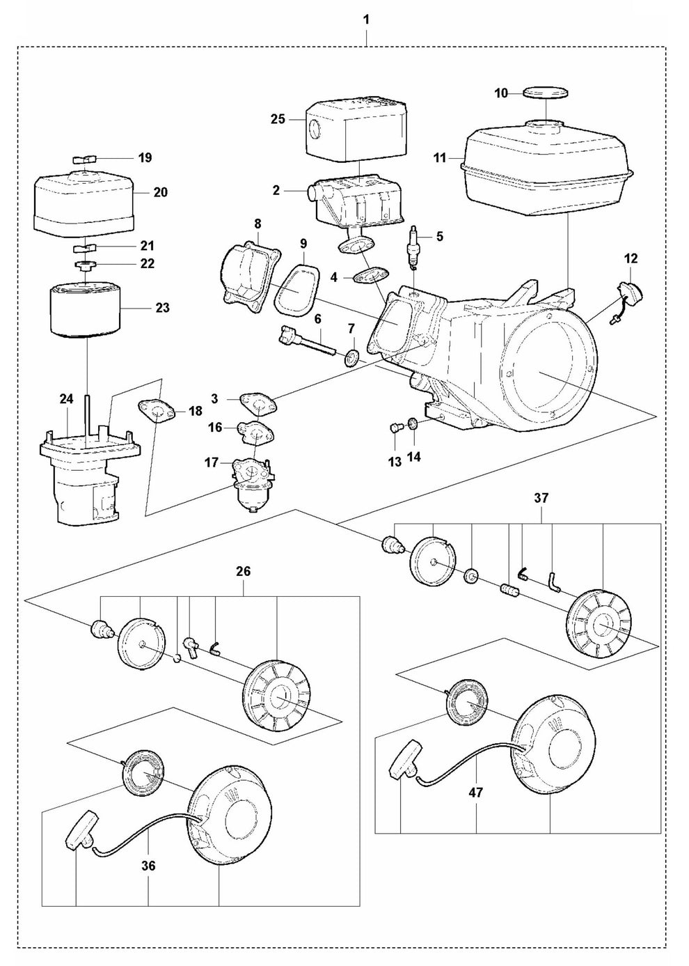 LX 90 Engine- Honda GX 160 UT2 SXS4 OH Assembly Parts by Husqvarna