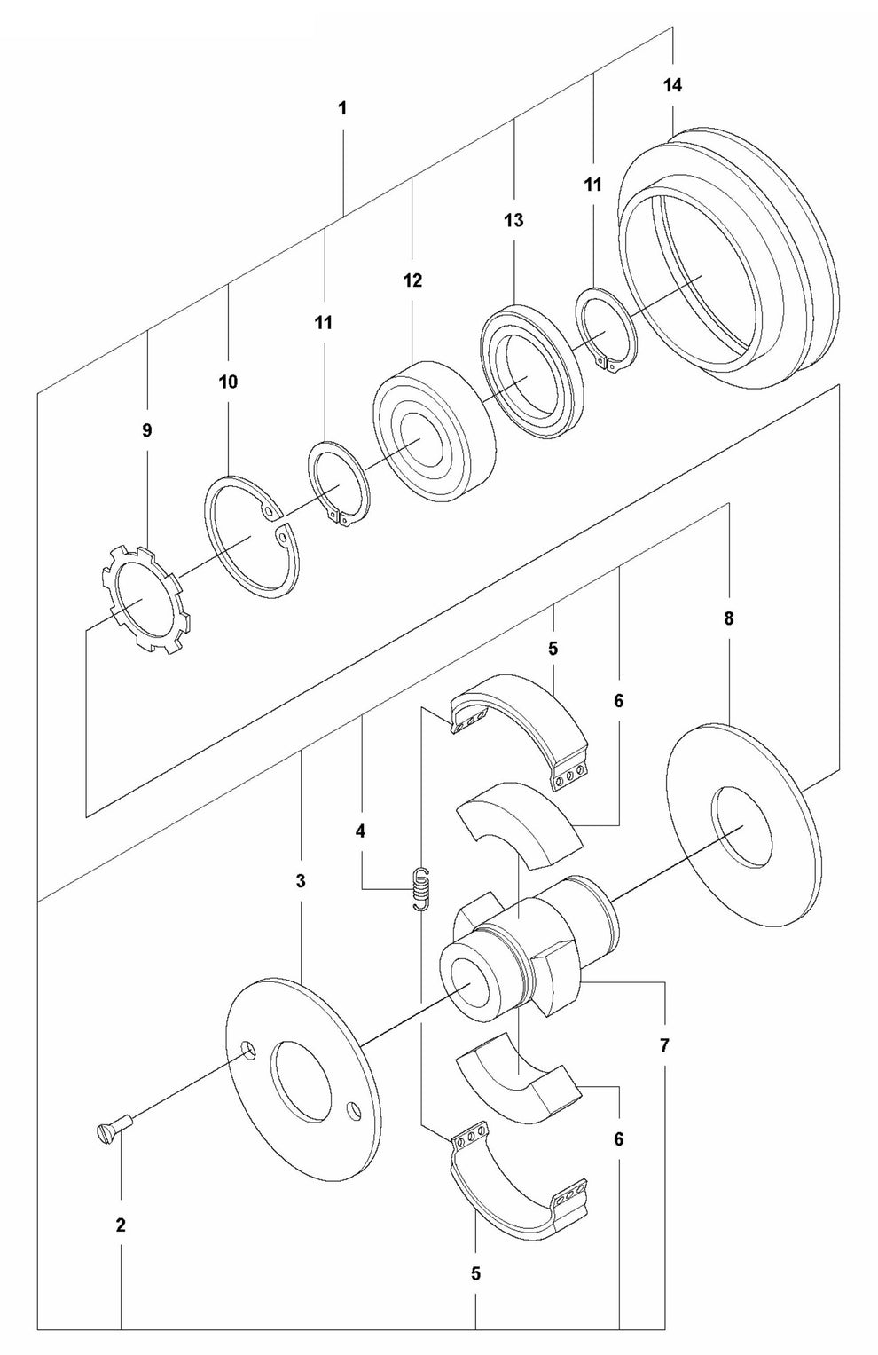 LX 90 Centrifugal Clutch Assembly Parts by Husqvarna