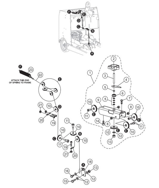 Depth Stop Meter/Cable Assembly Parts-SP605716, SP605720, SP605726, SP605730, SP605736 57 HP DEUTZ DIESEL ENGINE