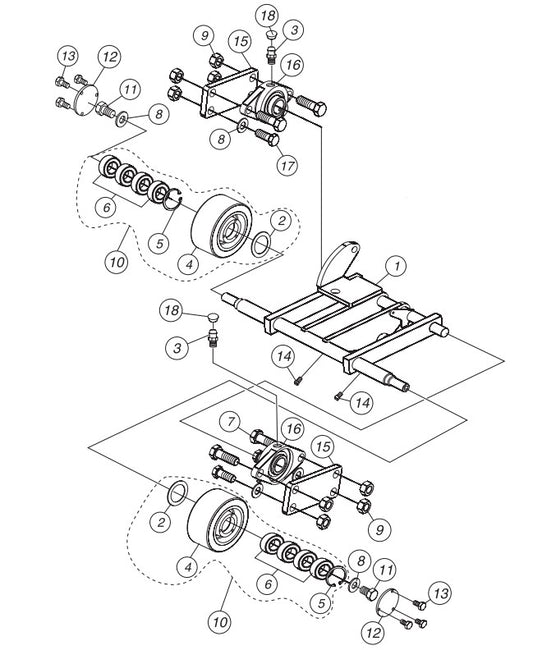 Front Axle Assembly Parts-SP605716, SP605720, SP605726, SP605730, SP605736 57 HP DEUTZ DIESEL ENGINE