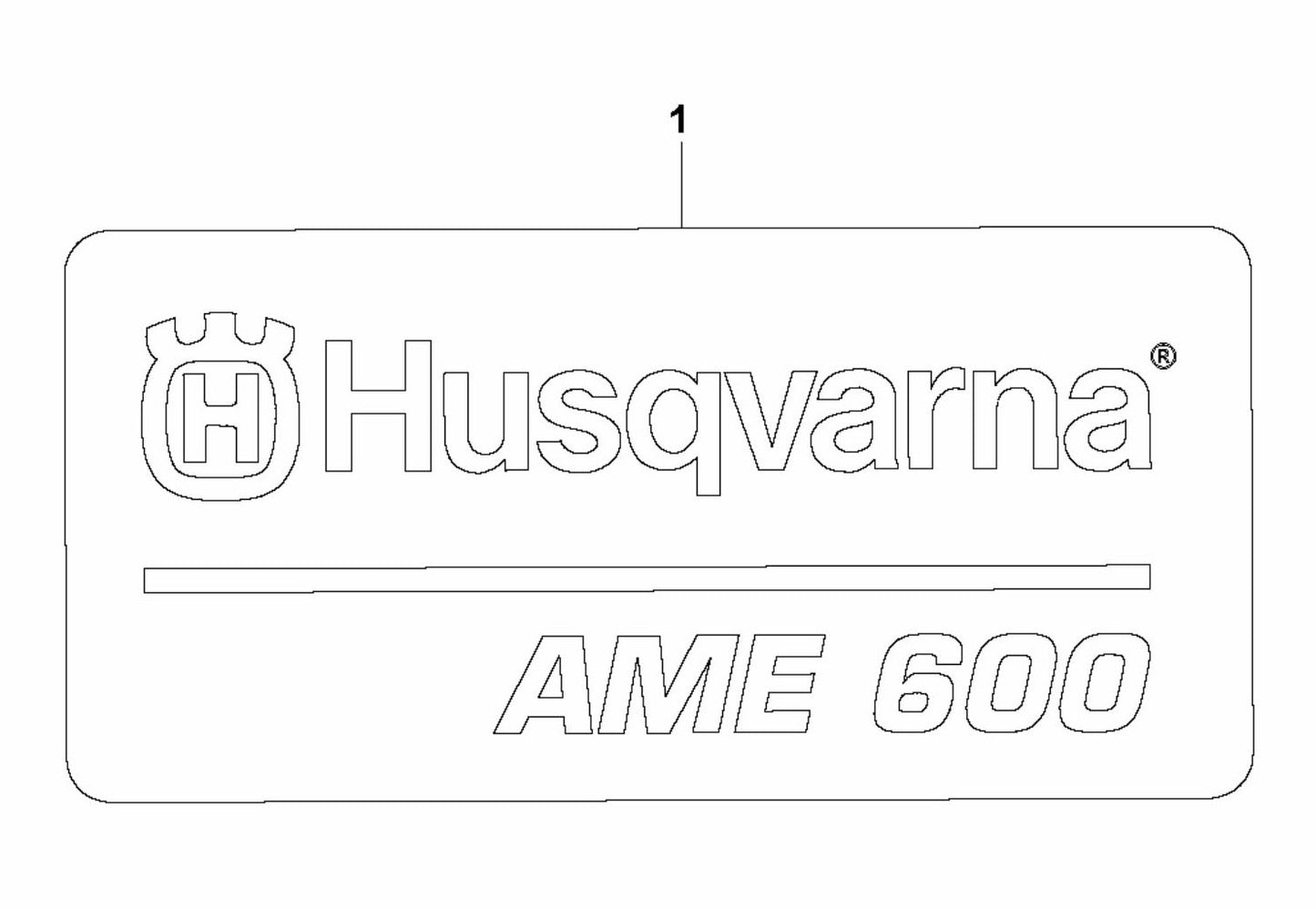 AME 600 Decals Assembly Parts By Husqvarna