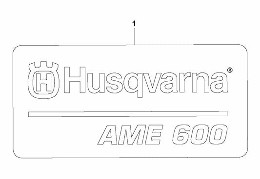 AME 600 Decals Assembly Parts By Husqvarna