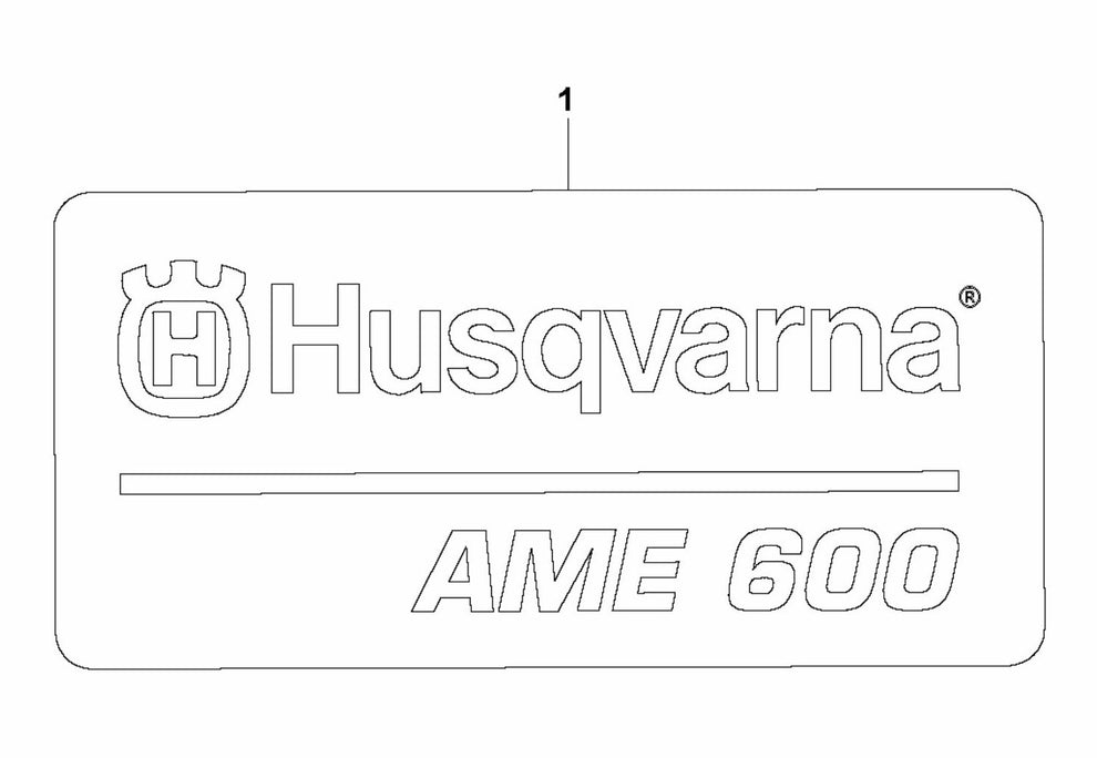 AME 600 Decals Assembly Parts By Husqvarna