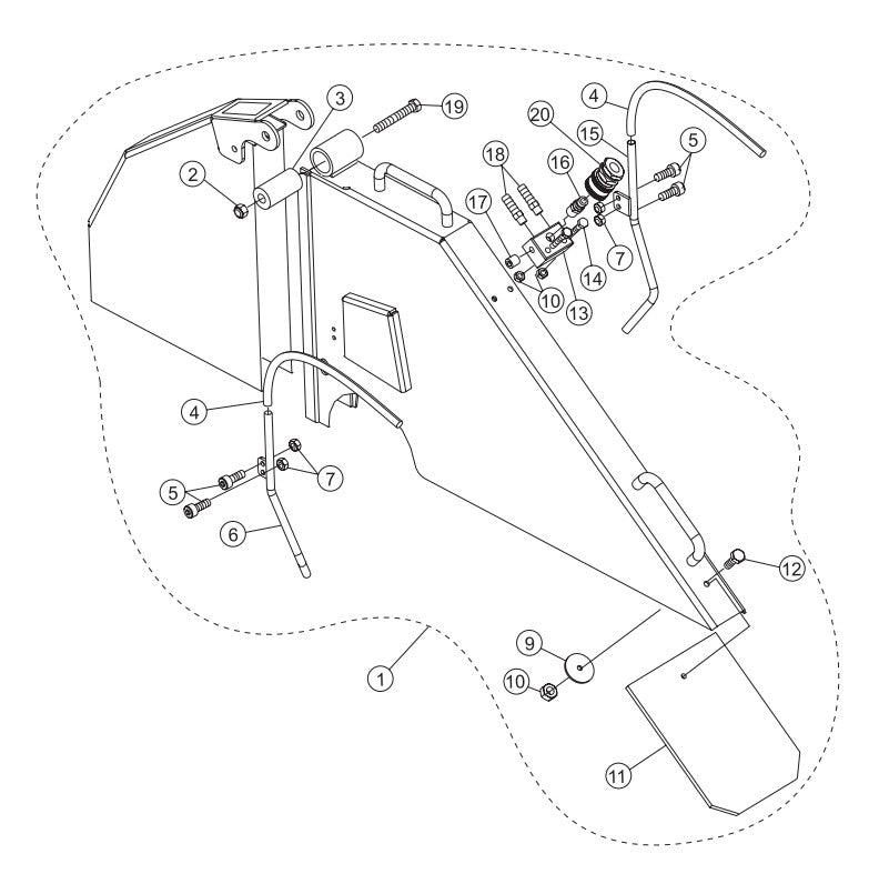 Blade Guard Assembly Parts-SP605716, SP605720, SP605726, SP605730, SP605736 57 HP DEUTZ DIESEL ENGINE