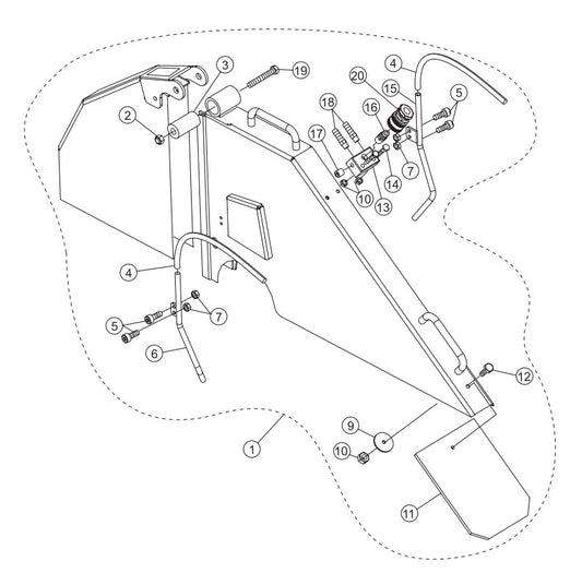 Blade Guard Assembly Parts-SP605716, SP605720, SP605726, SP605730, SP605736 57 HP DEUTZ DIESEL ENGINE