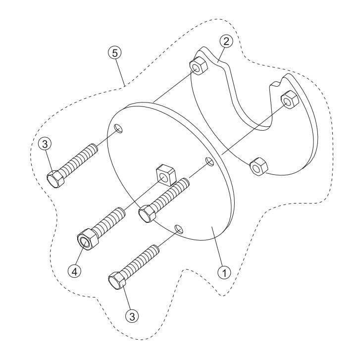 Collar/Flange Puller Assembly (Option) Parts-SP605716, SP605720, SP605726, SP605730, SP605736 57 HP DEUTZ DIESEL ENGINE
