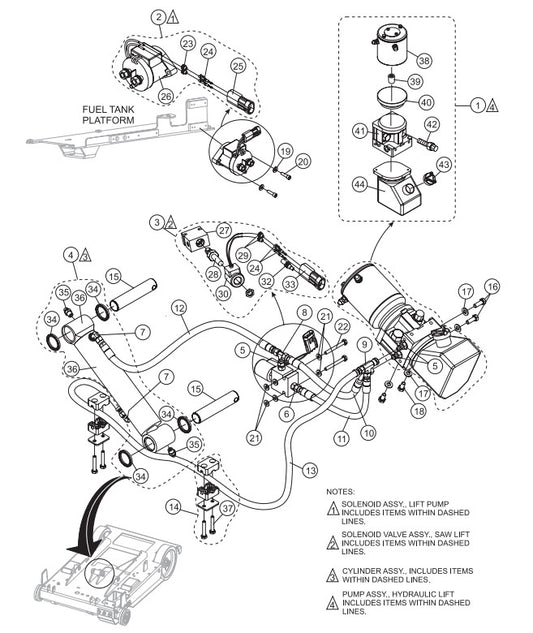 Lift Pump Circuit Assembly Parts-SP605716, SP605720, SP605726, SP605730, SP605736 57 HP DEUTZ DIESEL ENGINE