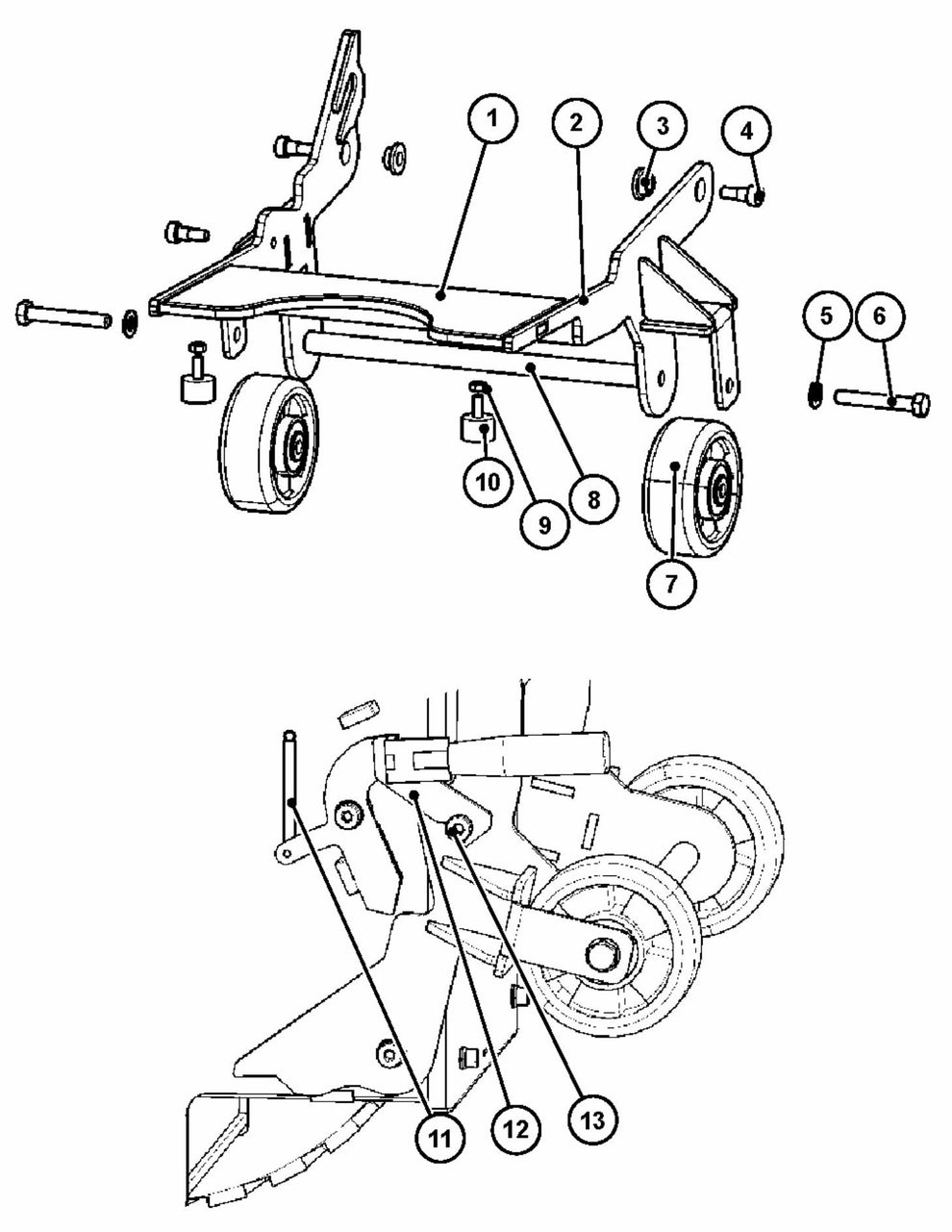 BMS 150 Wheel Bracket, Lower Assembly Parts By Husqvarna