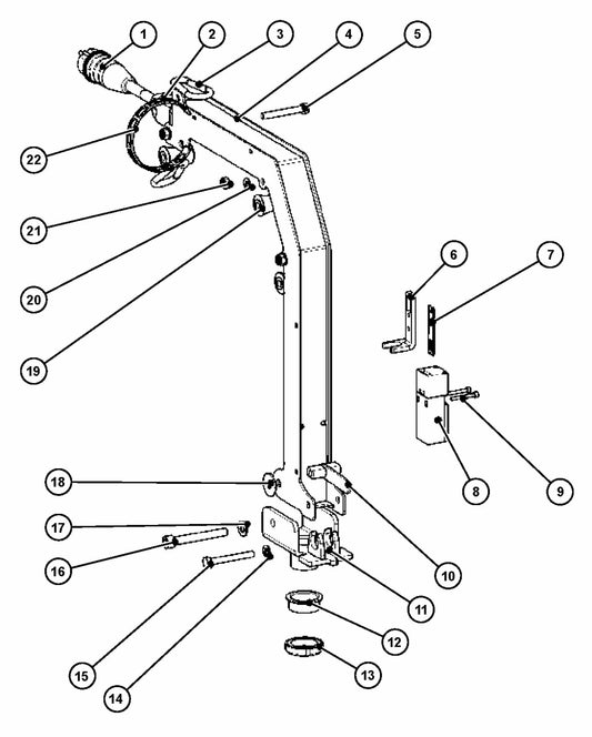 BMS 150 Arm Assembly Parts By Husqvarna
