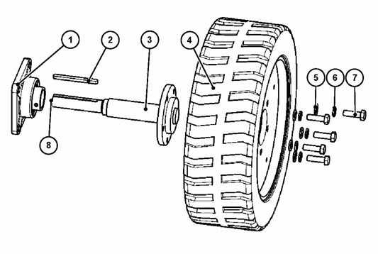 BMS 150 Drive Wheel Assembly Parts By Husqvarna