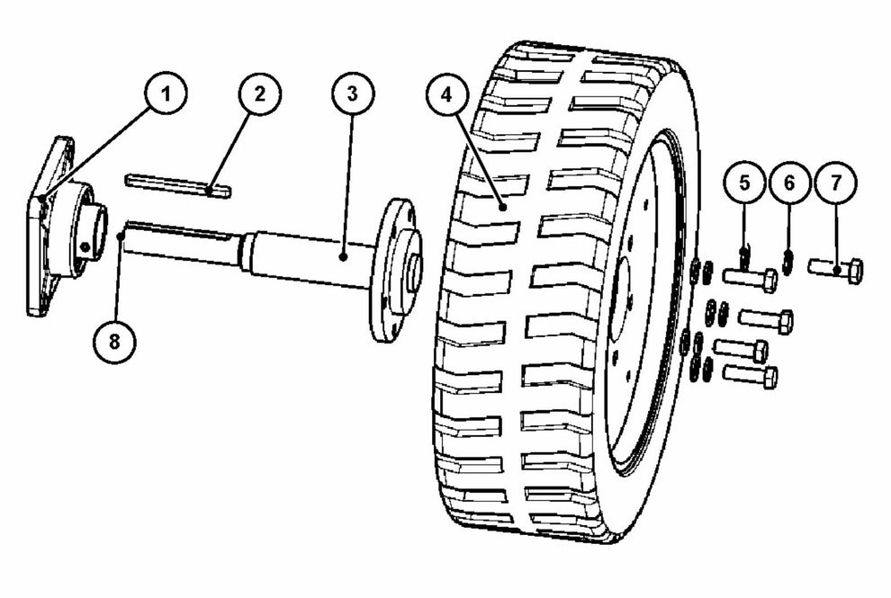 BMS 150 Drive Wheel Assembly Parts By Husqvarna