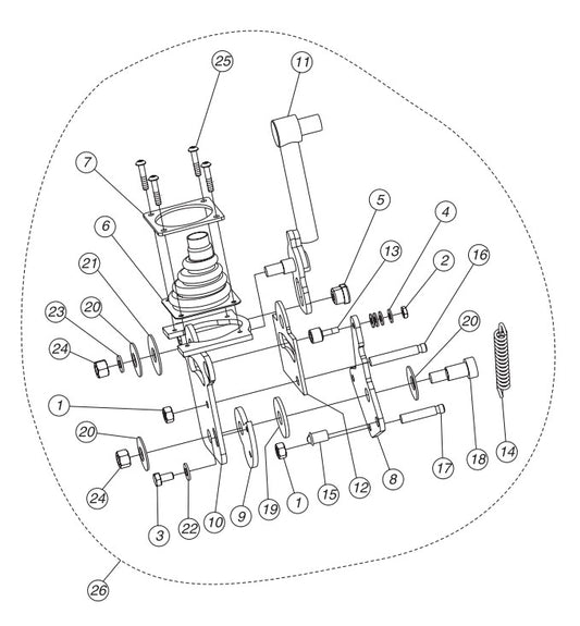 Joystick Mounting Assembly Parts-SP605716, SP605720, SP605726, SP605730, SP605736 57 HP DEUTZ DIESEL ENGINE