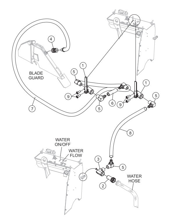 Water System Assembly Parts-SP605716, SP605720, SP605726, SP605730, SP605736 57 HP DEUTZ DIESEL ENGINE