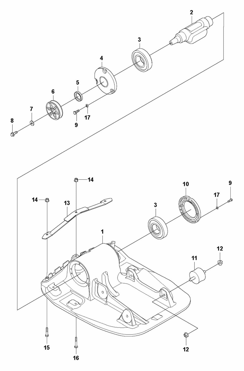LF 100 LAT Petrol Ground Plate Installation Assembly Parts by Husqvarna