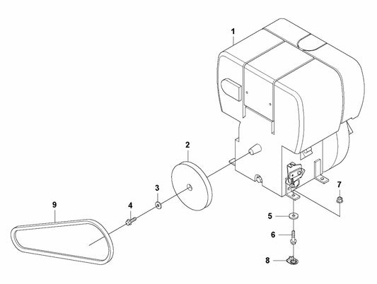 LF 100 LAT Diesel Engine Installation-Hatz Assembly Parts by Husqvarna