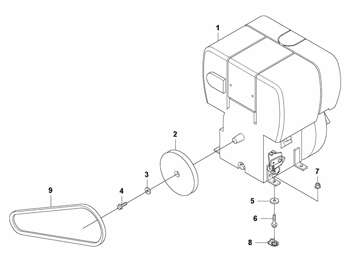 LF 100 L Diesel Engine Installation-Hatz Assembly Parts by Husqvarna