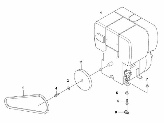 LF 100 L Diesel Engine Installation-Hatz Assembly Parts by Husqvarna
