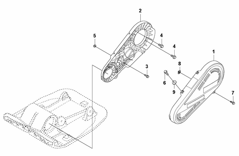 LF 100 LAT Petrol Belt Guard-Hatz Assembly Parts by Husqvarna