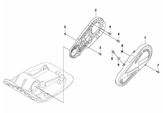 LF 100 L Diesel Belt Guard-Hatz Assembly Parts by Husqvarna