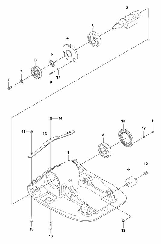LF 100 L Diesel Ground Plate Installation Assembly Parts by Husqvarna