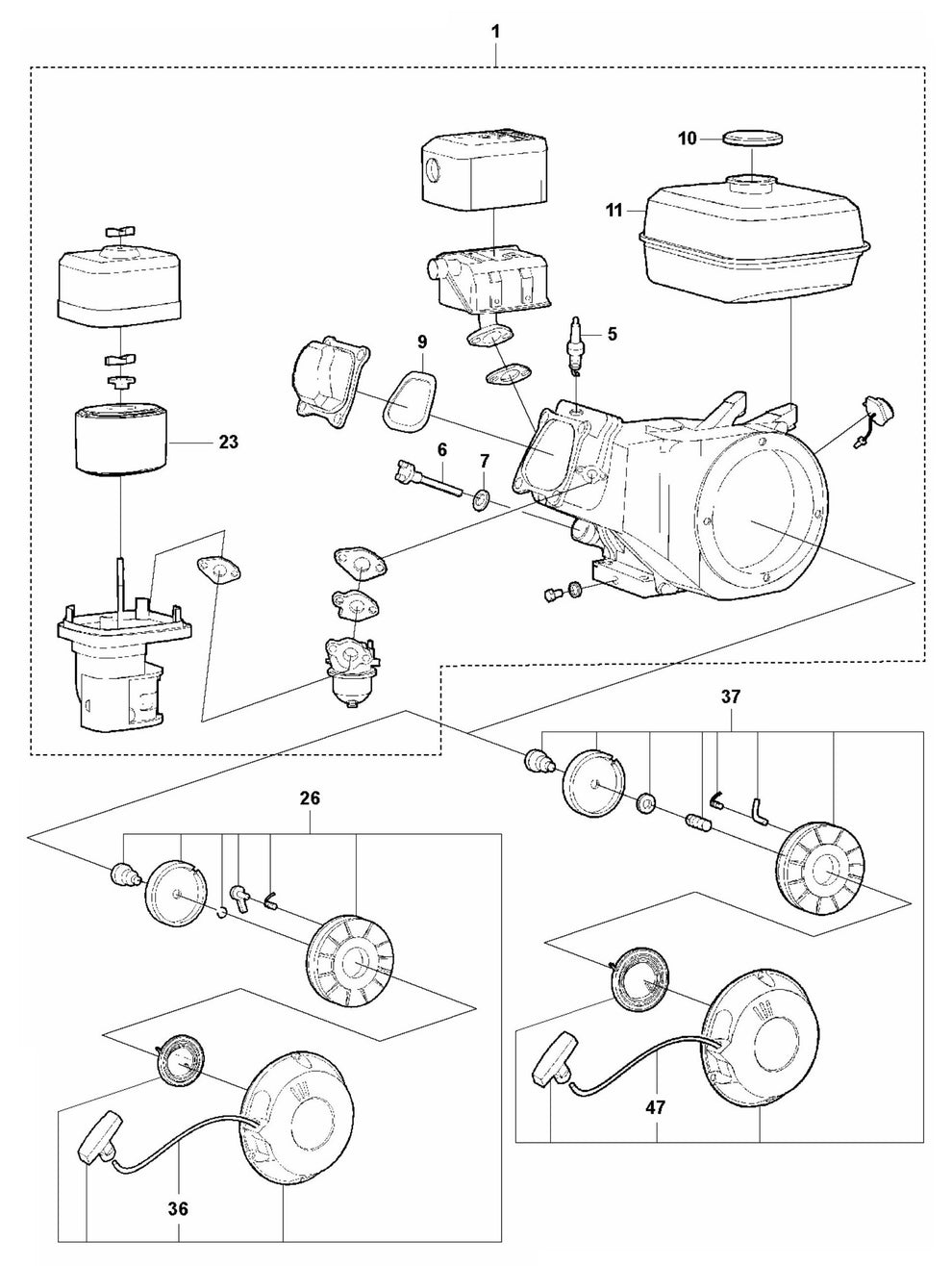 LF 100 L Diesel Engine-Honda GX 160 UT2 SXS4 OH Assembly Parts by Husqvarna