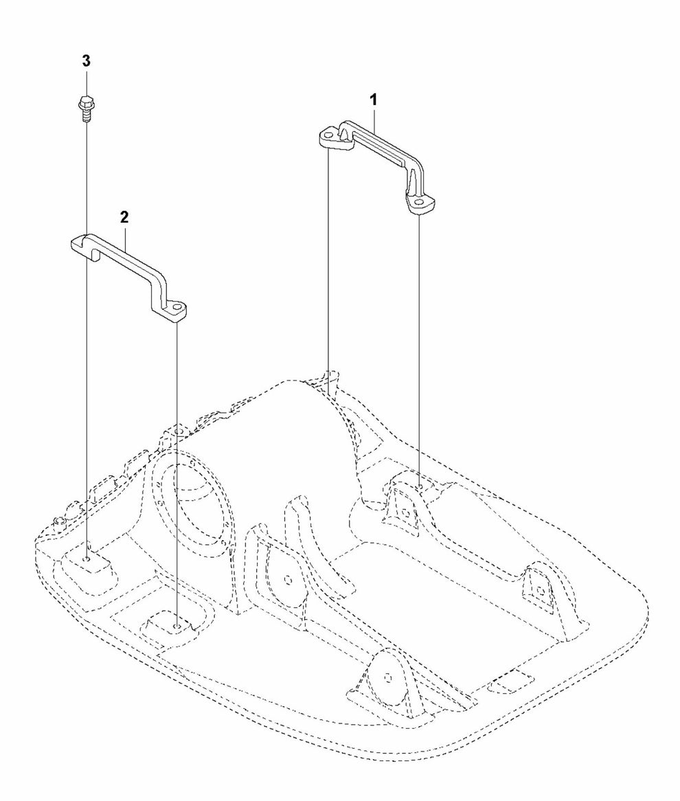 LF 100 LAT Petrol Lifting Handle Assembly Parts by Husqvarna