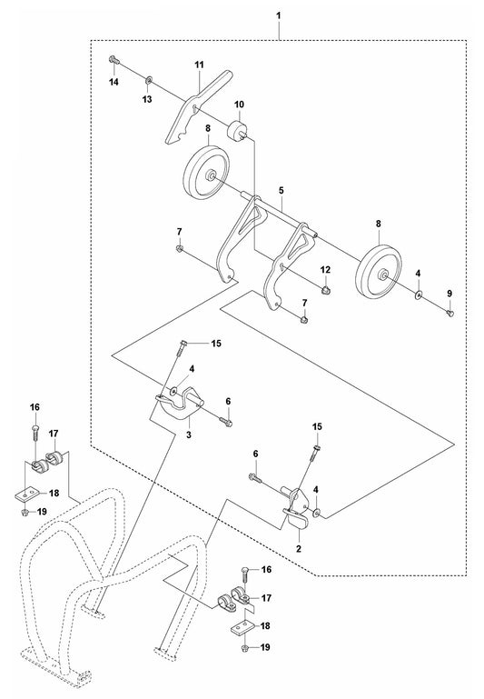 LF 100 L Diesel Transport Device Assembly Parts by Husqvarna