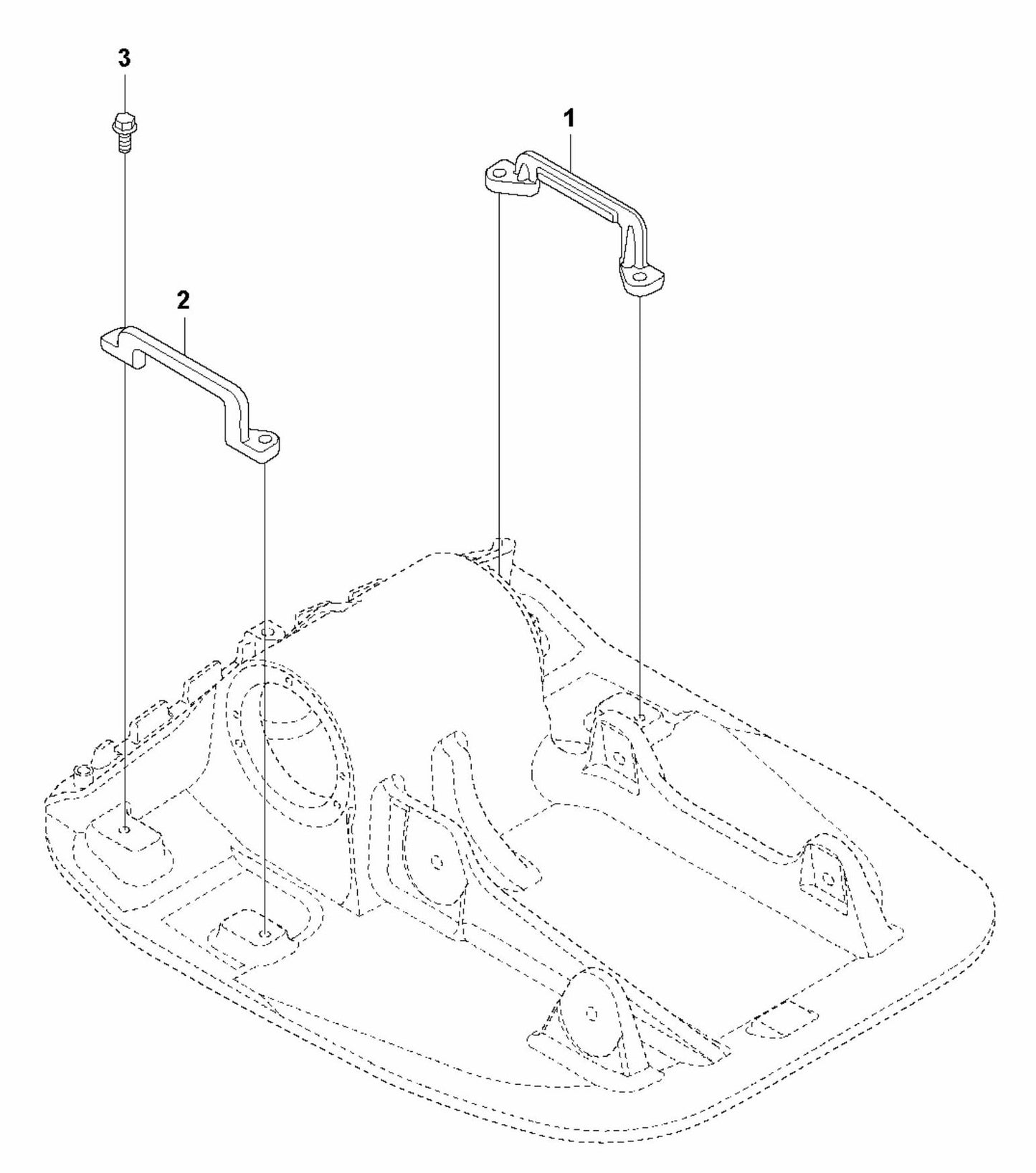 LF 100 LAT Diesel Lifting Handle Assembly Parts by Husqvarna