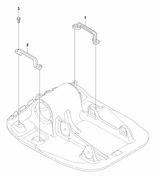 LF 100 LAT Diesel Lifting Handle Assembly Parts by Husqvarna