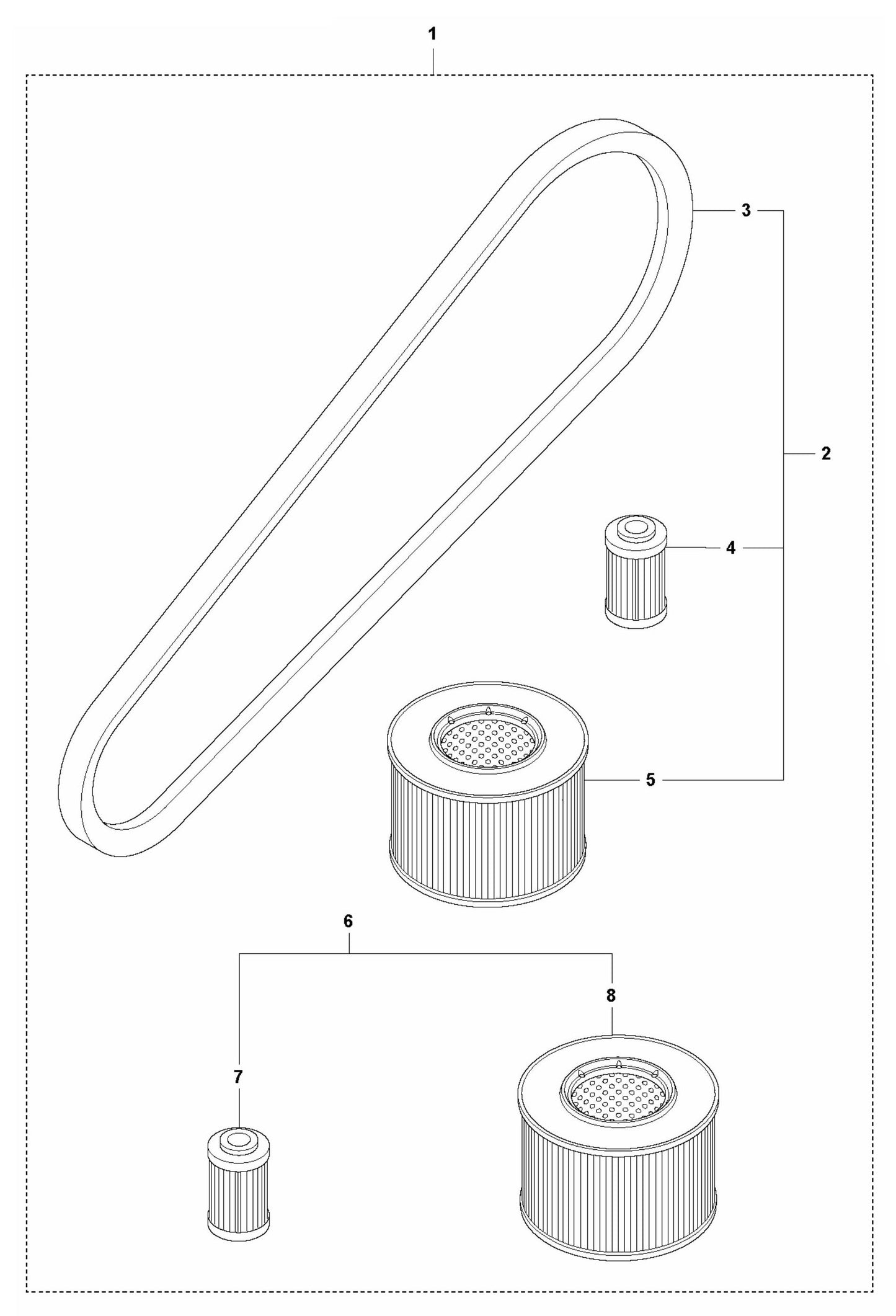 LF 100 LAT Petrol Start Up Kit-Hatz Assembly Parts by Husqvarna