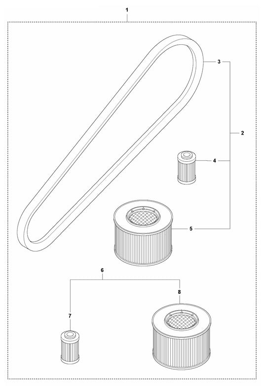 LF 100 LAT Petrol Start Up Kit-Hatz Assembly Parts by Husqvarna