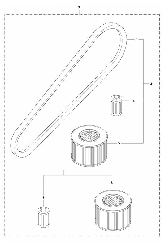 LF 100 LAT Diesel Start Up Kit -Hatz Assembly Parts by Husqvarna