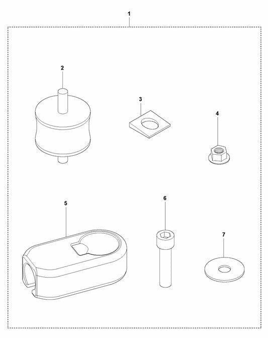 LF 100 LAT Diesel Shock Absorber Repair Kit-Honda Assembly Parts by Husqvarna