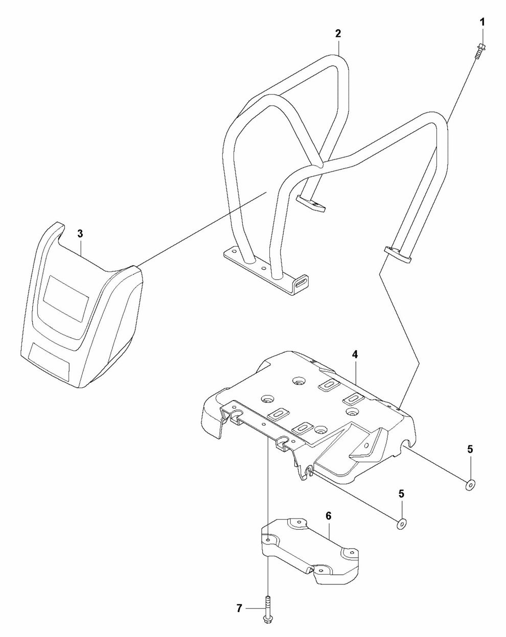 LF 100 LAT Petrol Engine Plate-Honda Assembly Parts by Husqvarna
