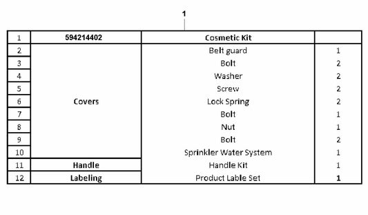 LF 100 L Diesel Cosmetic Kit-Hatz Assembly-2 Parts by Husqvarna