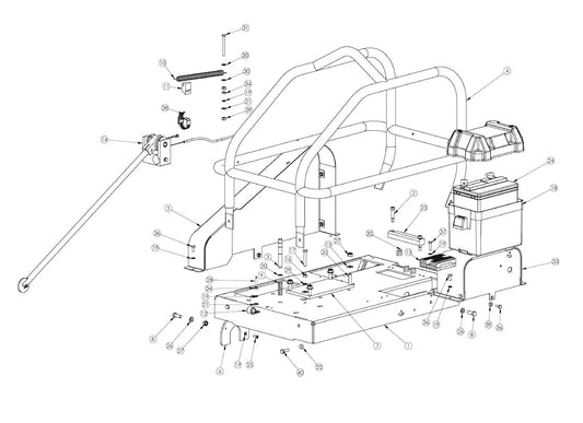 Soff Cut 2000E, 2009-30 MainFrame Assembly Parts by Husqvarna