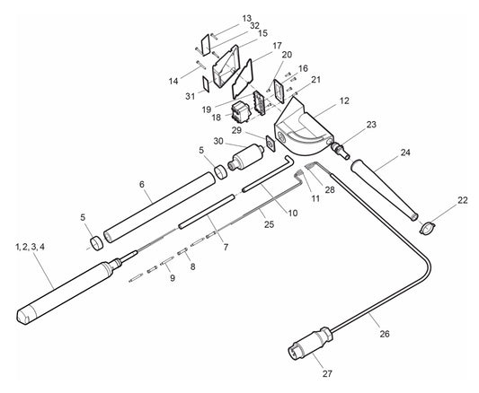 AX56E 42V-3-200Hz Complete Product Assembly Parts by husqvarna