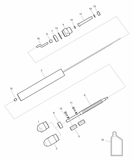 AX36 rigid cane option Vibrating element Assembly Parts by husqvarna