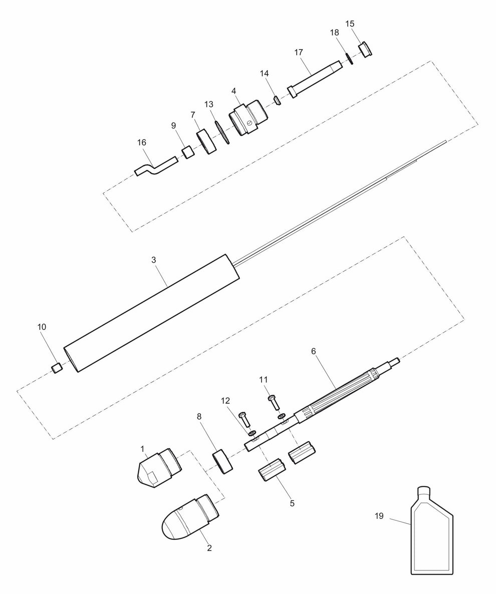 AX36 rigid cane option Vibrating element Assembly Parts by husqvarna