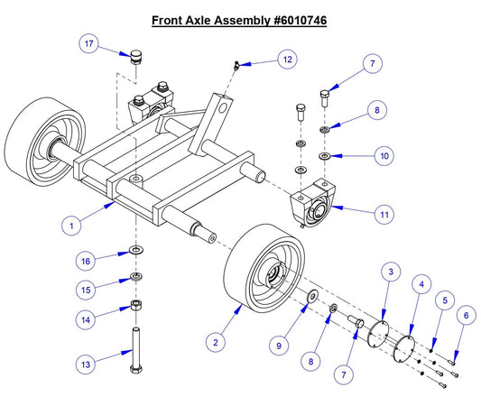 CC6561/CC6561-3/CC6571/CC6571-3 Front Axle Assembly