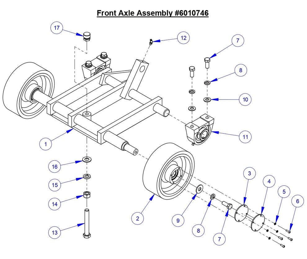 CC6561/CC6561-3/CC6571/CC6571-3 Front Axle Assembly
