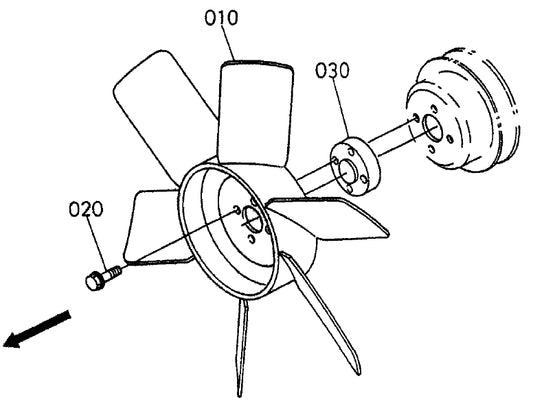 Fan Assembly Parts for KD1800-KD6 Light Towers by Multiquip