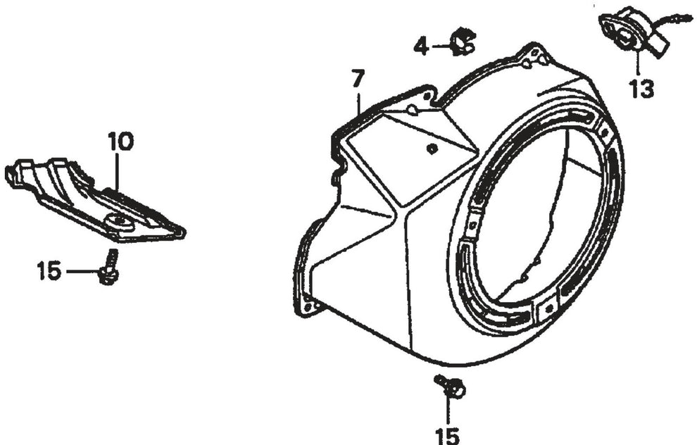 Honda GX390K1QWT2 Engine Fan Cover Assembly Parts For SP2 13H20 S13H20 S20H20 By Multiquip