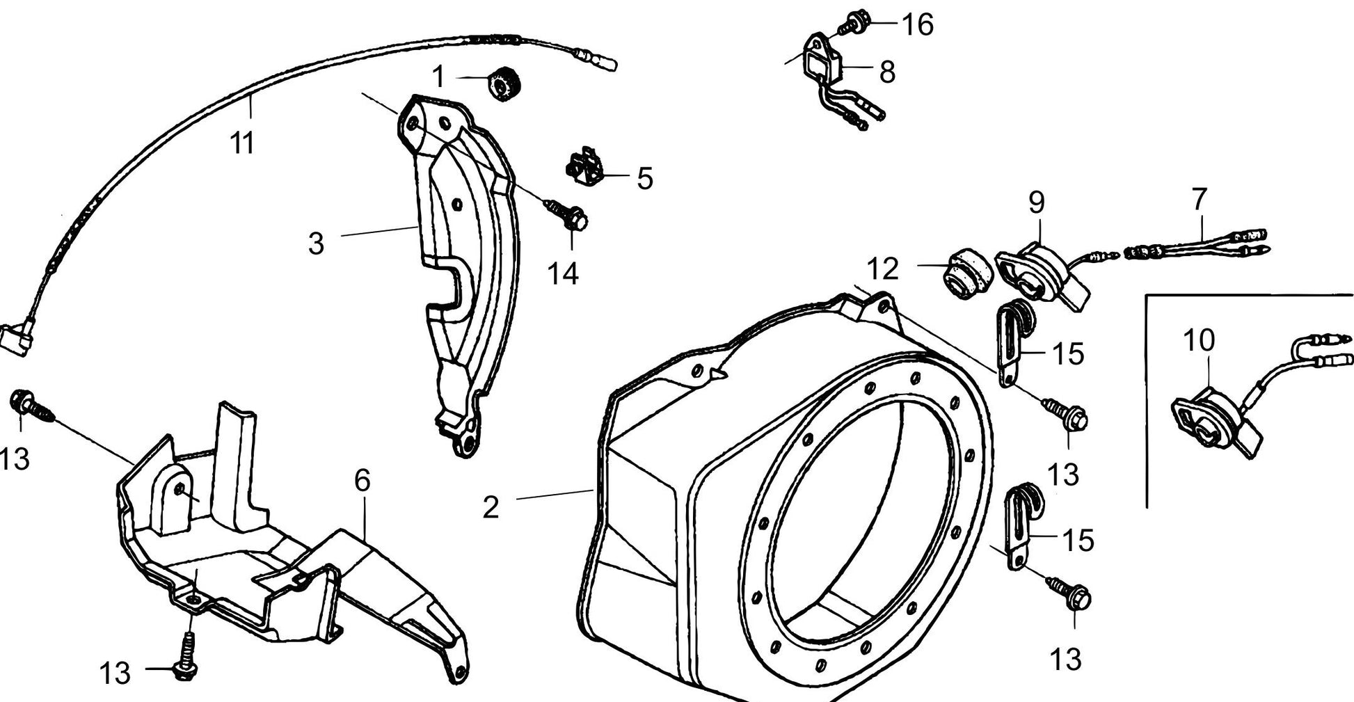 MVC64-VH/VHW Honda GX120U1SM12 Engine Fan Cover Assembly Parts